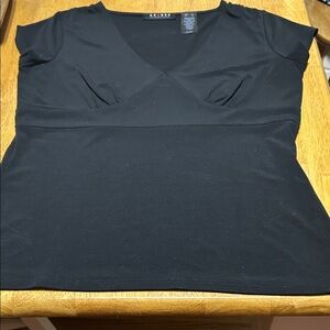 Axcess Black Short Sleeve V-Neck Top